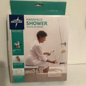 Medline Hand Held Shower / Bath Sprayer Comes With Wall Holder & 84” Hose NEW